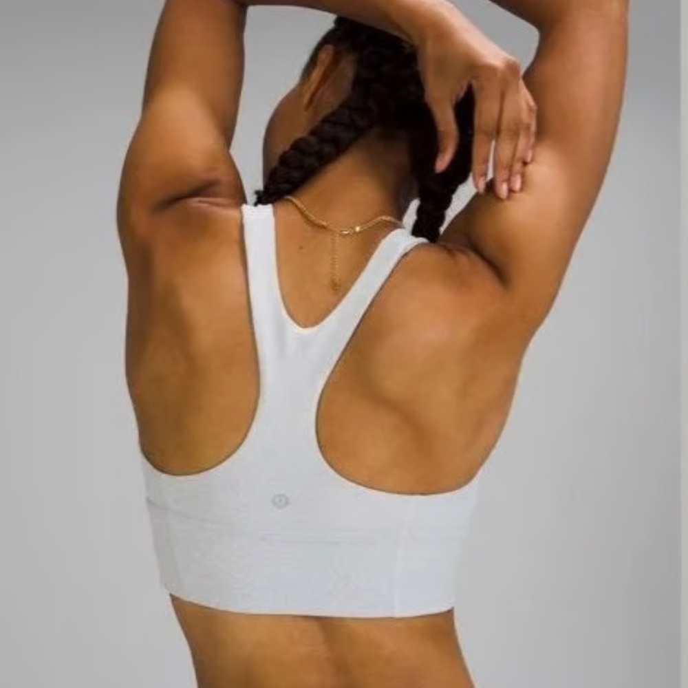 Lululemon Wunder Train Long-Line Bra *Medium Support Starlight Alpine White, 8